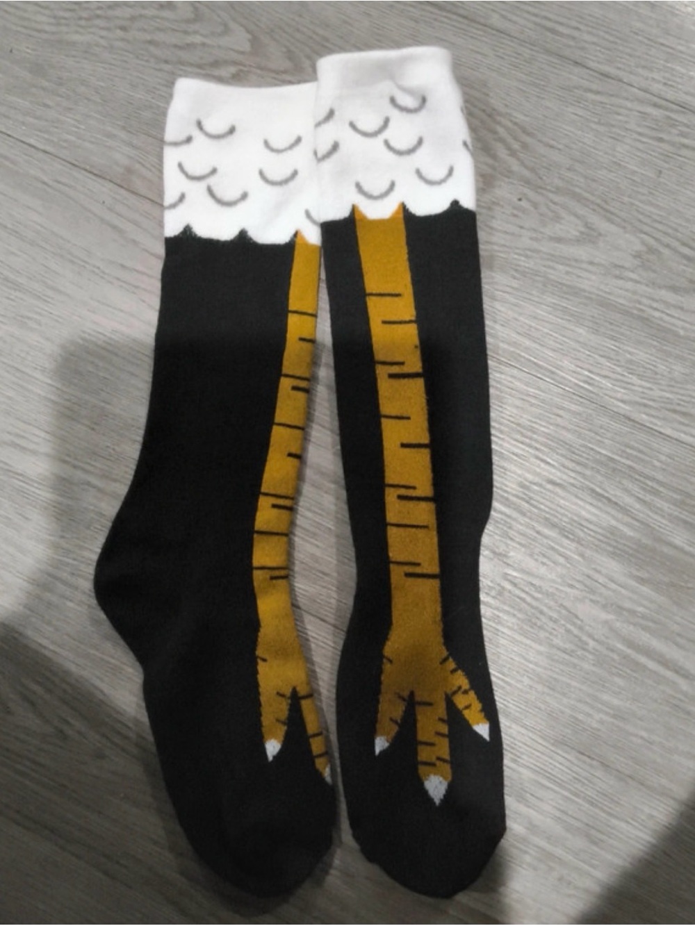 Kids Black and Mustard Novelty Knee-High Socks